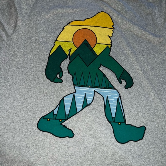 Eddie Bauer men’s Sasquatch short sleeve tee shirt. Grey. Size XL. - Picture 6 of 7